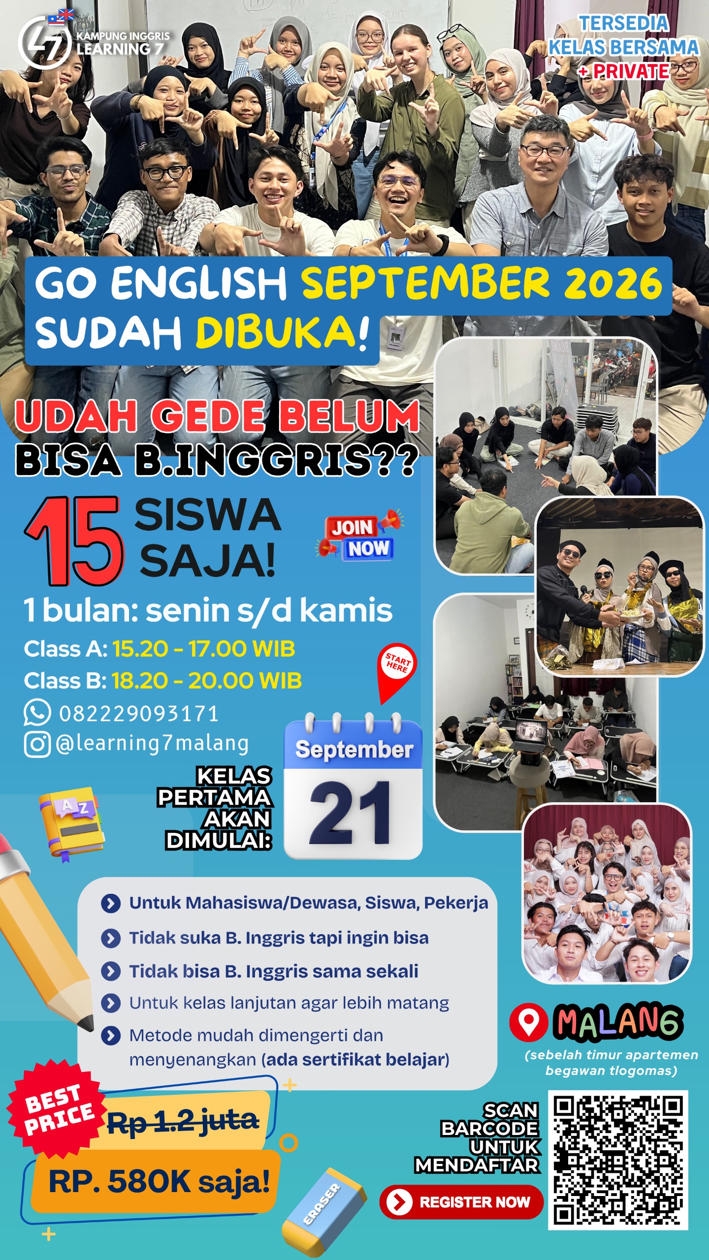 Kelas Bahasa Inggris Batch September